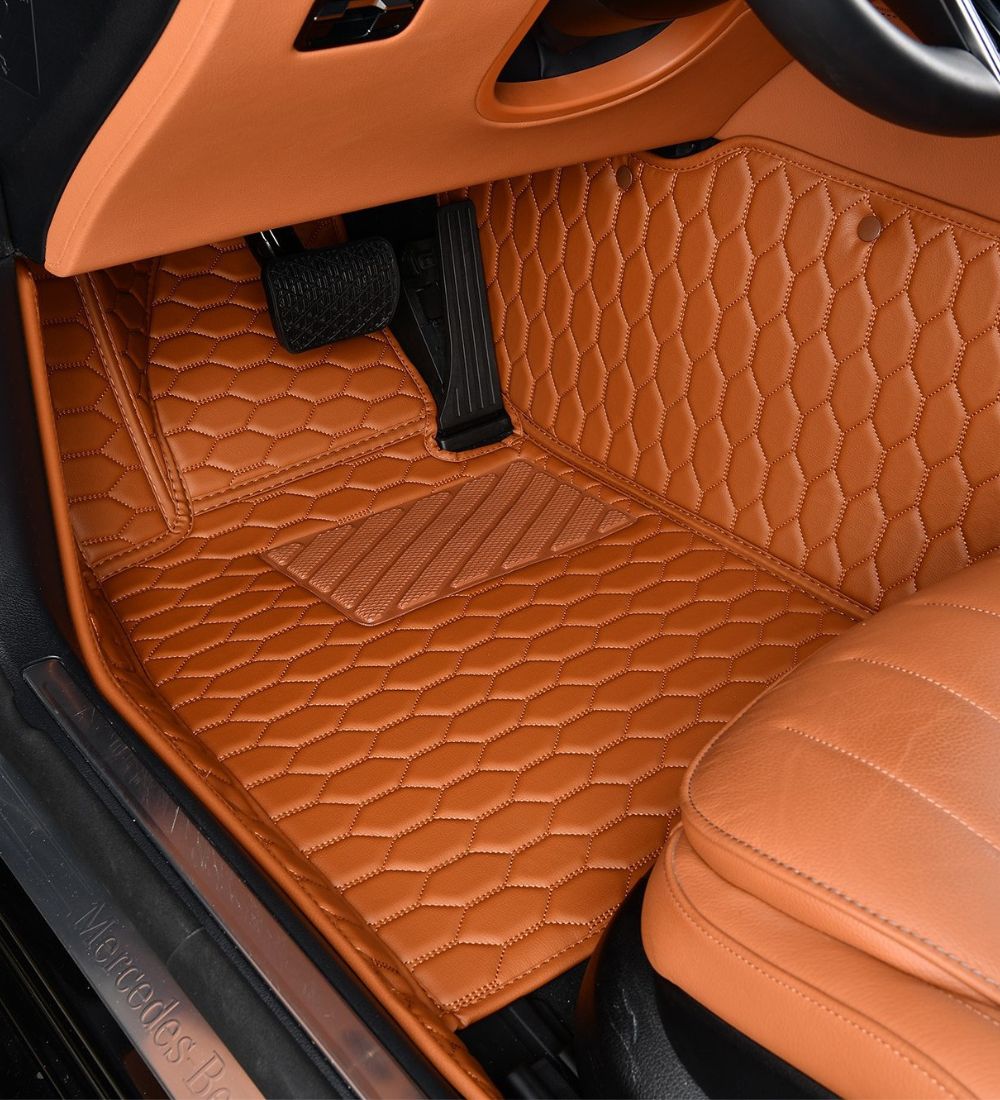 Honeycomb Series - Brown with Beige Stitching