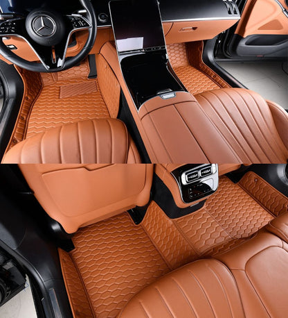 Honeycomb Series - Brown with Beige Stitching