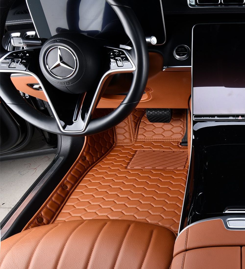 Honeycomb Series - Brown with Beige Stitching