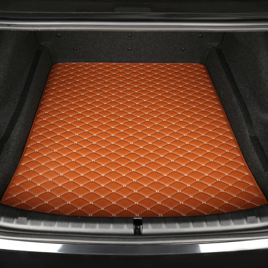Base Trunk Mat - Brown with Beige Stitching
