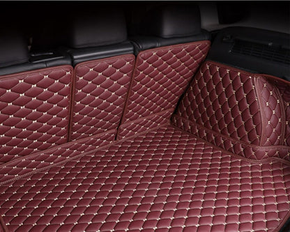 3D Trunk Mat - Crimson with Beige Stitching