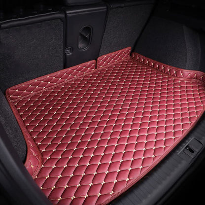 Base Trunk Mat - Crimson with Beige Stitching