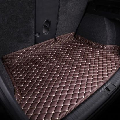 Base Trunk Mat - Mocha with Beige Stitching
