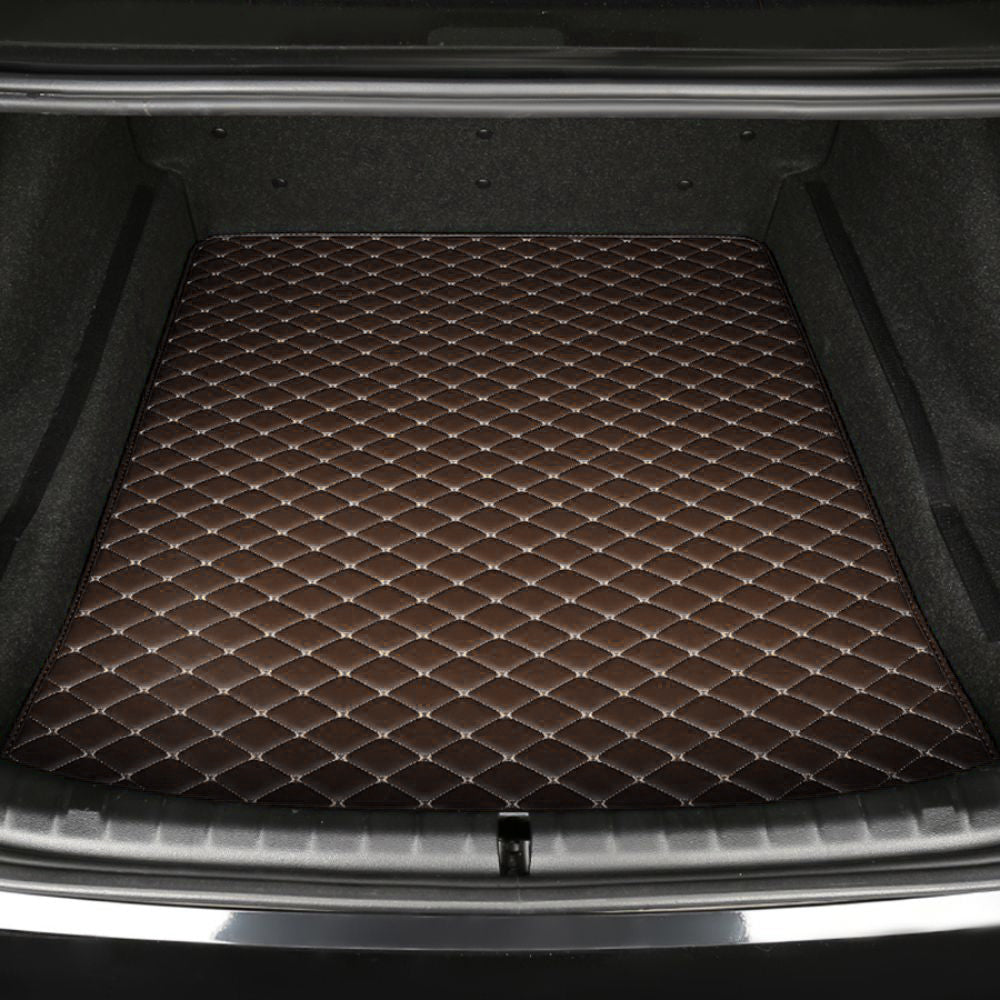Base Trunk Mat - Mocha with Beige Stitching