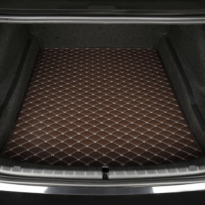 Base Trunk Mat - Mocha with Beige Stitching