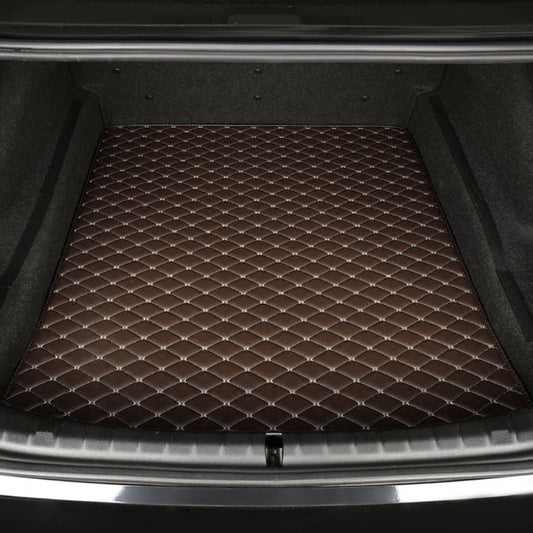 Base Trunk Mat - Mocha with Beige Stitching