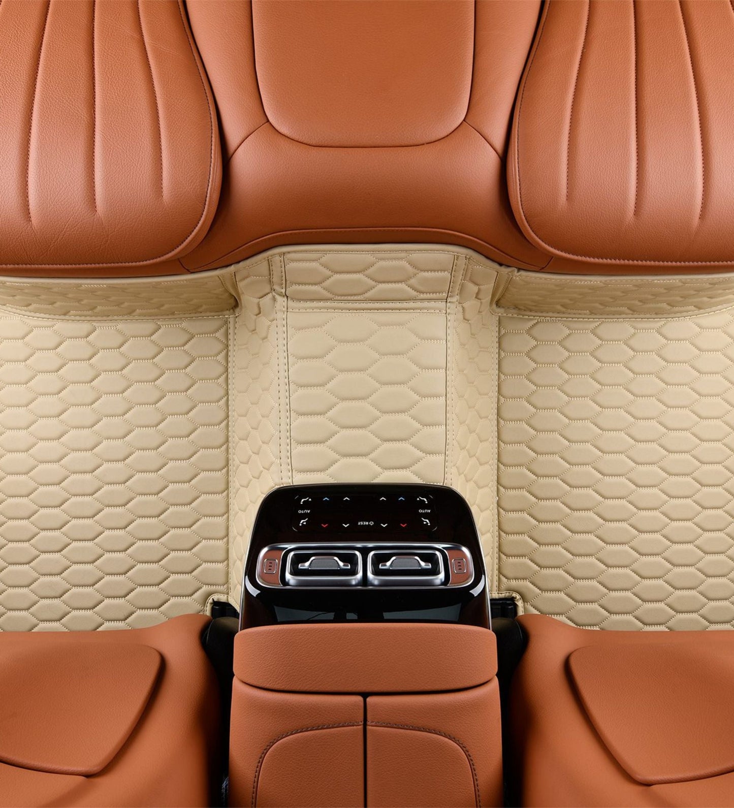 Honeycomb Series - Beige  with Beige Stitching