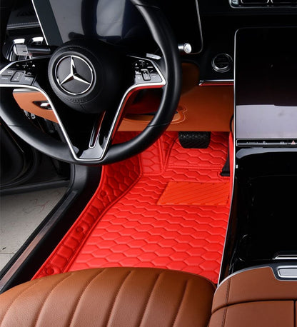 Honeycomb Series - Red with Beige Stitching