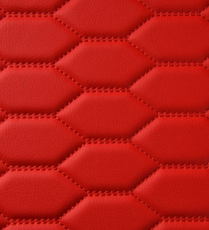 Honeycomb Series - Red with Beige Stitching