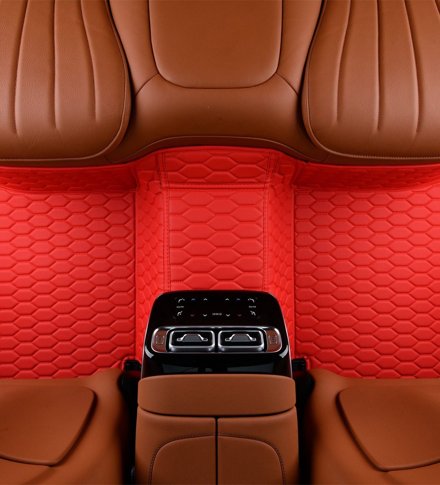 Honeycomb Series - Red with Beige Stitching