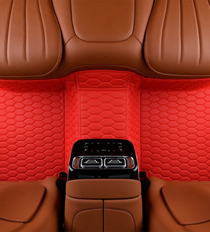 Honeycomb Series - Red with Beige Stitching