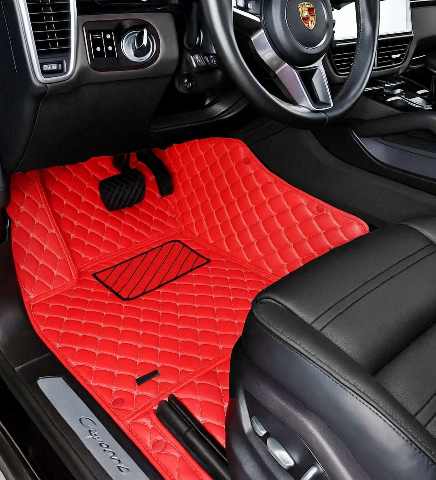 Diamond Series - Red with Beige Stitching