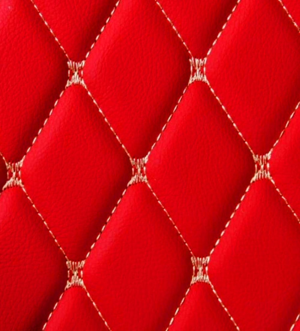 Diamond Series - Red with Beige Stitching