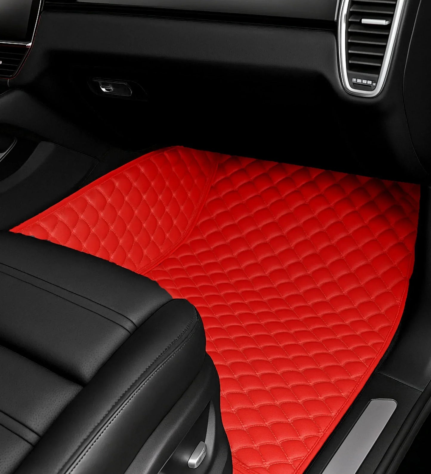 Diamond Series - Red with Beige Stitching