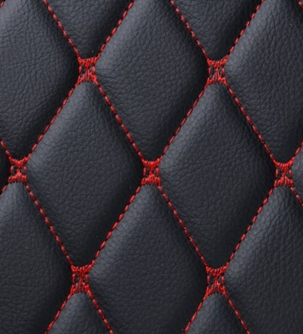 Diamond Series - Black with Red Stitching