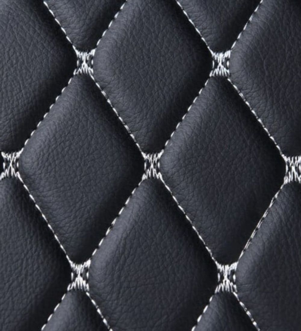 Diamond Series - Black with White Stitching