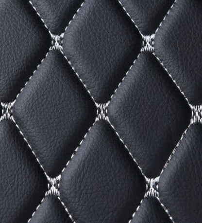 Diamond Series - Black with White Stitching