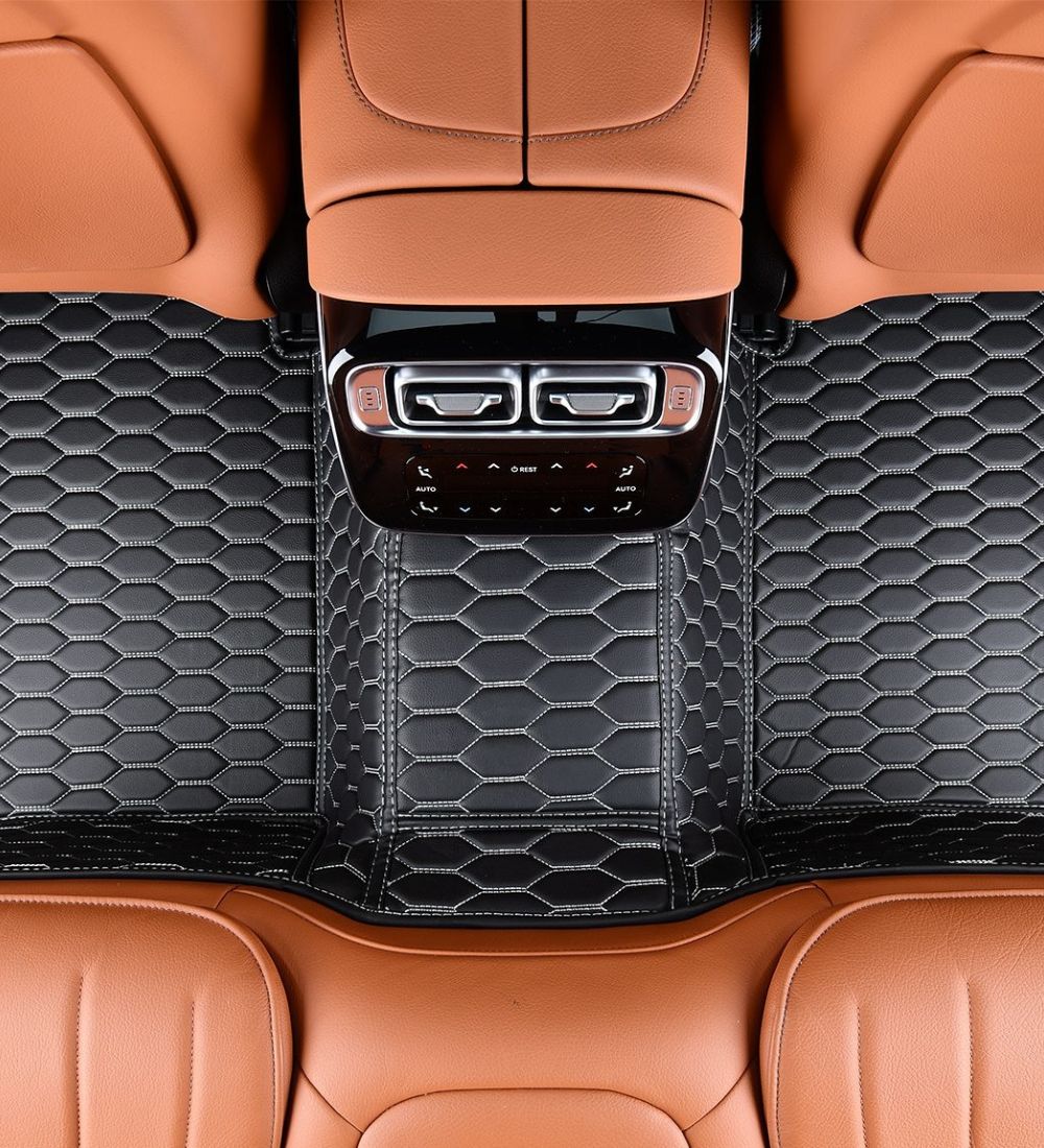 Honeycomb Series - Black with White Stitching